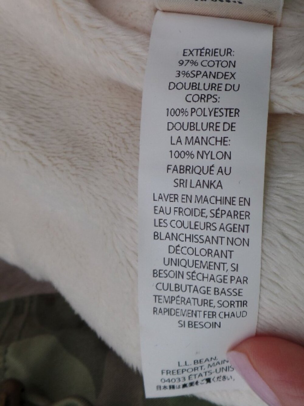 EUC LL Bean XL 18 20 Freeport Field Jacket Lined Camouflage Print Sherpa Lined - Picture 12 of 16